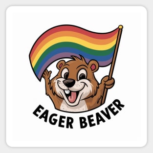 Pride Eager Beaver Sticker